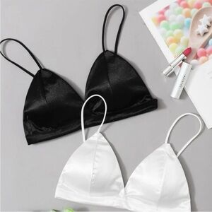 TWO Satin Bralettes